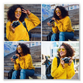 Ontwerp je eigen 4 fotocollage foto afdruk