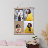 Ontwerp je eigen 4 fotocollage hangend wandkleed (Slaapkamer)