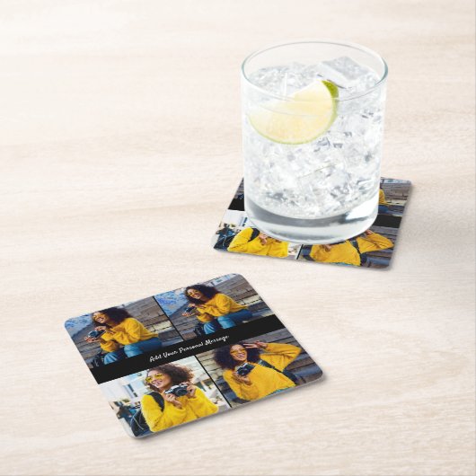 Ontwerp je eigen 4 fotocollage kartonnen onderzetters (Insitu)