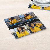 Ontwerp je eigen 4 fotocollage kartonnen onderzetters (Schuin)