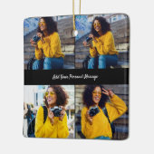 Ontwerp je eigen 4 fotocollage keramisch ornament (Links)