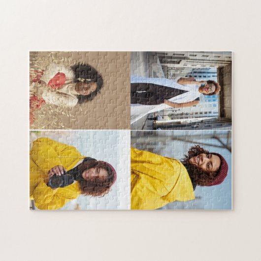 Ontwerp je eigen 4 fotocollage legpuzzel (Horizontaal)