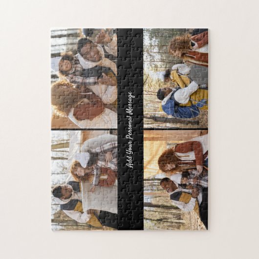 Ontwerp je eigen 4 fotocollage legpuzzel (Verticaal)