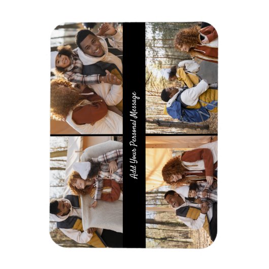 Ontwerp je eigen 4 fotocollage magneet (Verticaal)