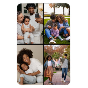 Ontwerp je eigen 4 fotocollage magneet