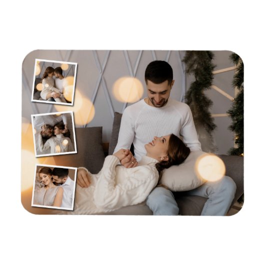 Ontwerp je eigen 4 fotocollage magneet (Horizontaal)