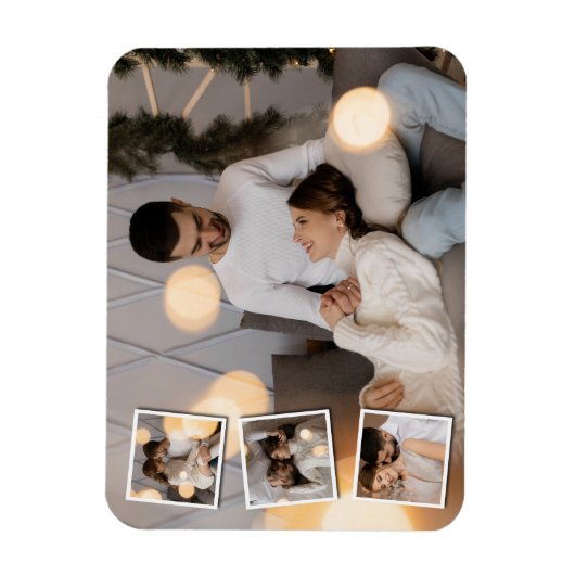 Ontwerp je eigen 4 fotocollage magneet (Verticaal)