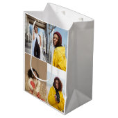 Ontwerp je eigen 4 fotocollage medium cadeauzakje (Voorkant Gekanteld)