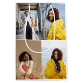 Ontwerp je eigen 4 fotocollage medium cadeauzakje (Voorkant)
