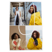 Ontwerp je eigen 4 fotocollage medium cadeauzakje (Achterkant)