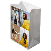 Ontwerp je eigen 4 fotocollage medium cadeauzakje (Achterkant Gekanteld)