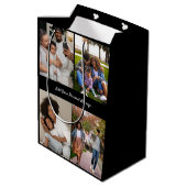 Ontwerp je eigen 4 fotocollage medium cadeauzakje (Achterkant Gekanteld)