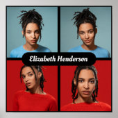 Ontwerp je eigen 4 fotocollage poster (Voorkant)