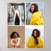 Ontwerp je eigen 4 fotocollage poster (Voorkant)