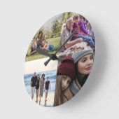 Ontwerp je eigen 4 fotocollage ronde klok (Hoek)