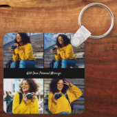 Ontwerp je eigen 4 fotocollage sleutelhanger (Achterkant)