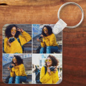 Ontwerp je eigen 4 fotocollage sleutelhanger (Achterkant)