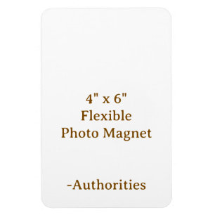 Ontwerp Je Eigen 4" x 6" Flexibele Fotomagneet Magneet