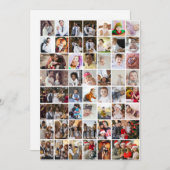 Ontwerp Je Eigen 50 Foto Collage Feestdagenkaart (Voorkant / Achterkant)