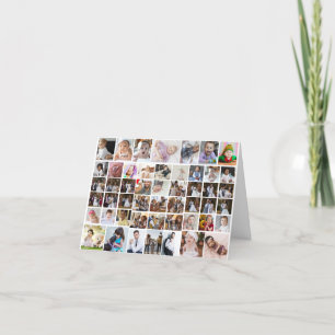 Ontwerp je eigen 50 fotocollage bedankkaart