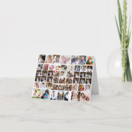 Ontwerp je eigen 50 fotocollage bedankkaart