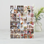 Ontwerp je eigen 50 fotocollage bedankkaart (Staand voorkant)