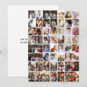 Ontwerp je eigen 50 fotocollage bedankkaart (Voorkant / Achterkant)