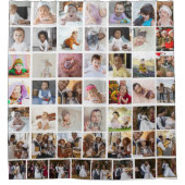Ontwerp je eigen 50 fotocollage douchegordijn (Voorkant)