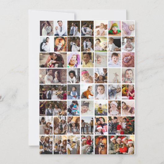 Ontwerp je eigen 50 fotocollage feestdagenkaart (Voorkant)