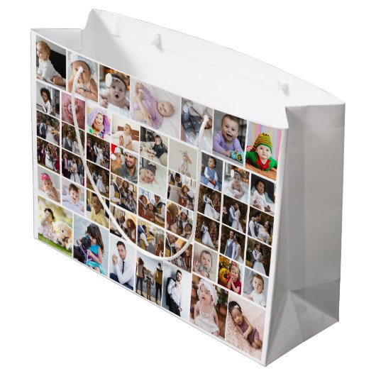 Ontwerp je eigen 50 fotocollage groot cadeauzakje (Achterkant Gekanteld)