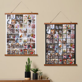 Ontwerp je eigen 50 fotocollage hangend wandkleed