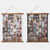 Ontwerp je eigen 50 fotocollage hangend wandkleed (Dubbel)