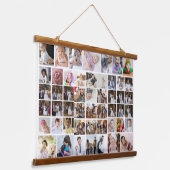 Ontwerp je eigen 50 fotocollage hangend wandkleed (Gebogen)