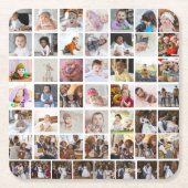 Ontwerp je eigen 50 fotocollage kartonnen onderzetters (Voorkant)