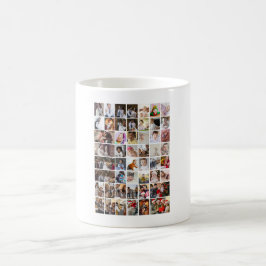 Ontwerp je eigen 50 fotocollage koffiemok