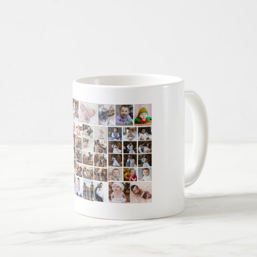 Ontwerp je eigen 50 fotocollage koffiemok (Voorkant rechts)