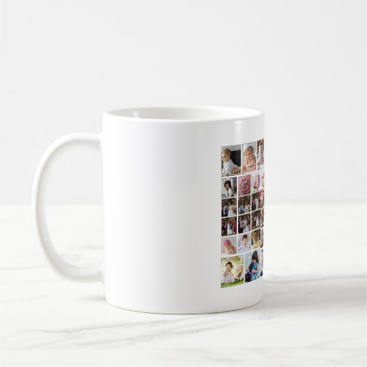 Ontwerp je eigen 50 fotocollage koffiemok (Links)