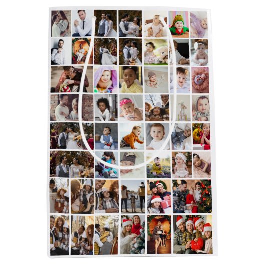 Ontwerp je eigen 50 fotocollage medium cadeauzakje (Voorkant)