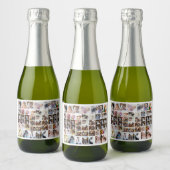 Ontwerp je eigen 50 fotocollage sparkling wijnetiket (Flessen)
