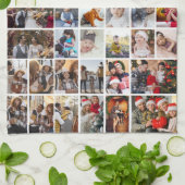 Ontwerp je eigen 50 fotocollage theedoek (Gevouwen)