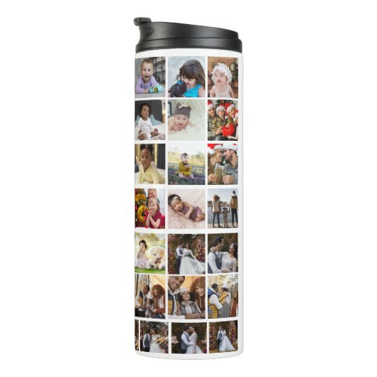 Ontwerp je eigen 50 fotocollage thermosbeker (Geroteerd rechts)
