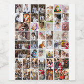 Ontwerp je eigen 50 fotocollage wijn etiket (Enkel label)