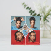 Ontwerp Je Eigen 5 Foto Collage Bedankkaart (Staand voorkant)