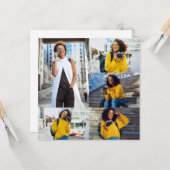 Ontwerp Je Eigen 5 Foto Collage Kaart (Voorkant / Achterkant in situ)