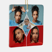 Ontwerp Je Eigen 5 Foto Collage Keramisch Ornament (Rechts)