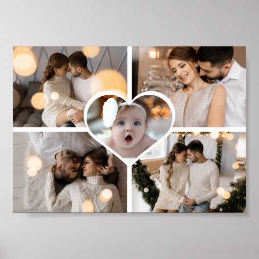 Ontwerp Je Eigen 5 Foto Collage Poster (Voorkant)