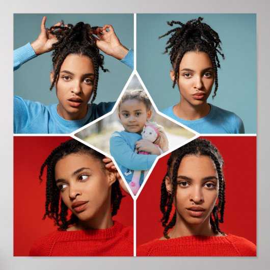 Ontwerp Je Eigen 5 Foto Collage Poster (Voorkant)