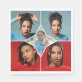 Ontwerp Je Eigen 5 Foto Collage Servet (Voorkant)