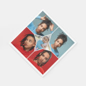 Ontwerp Je Eigen 5 Foto Collage Servet (Hoek)