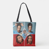 Ontwerp Je Eigen 5 Foto Collage Tote Bag (Achterkant)